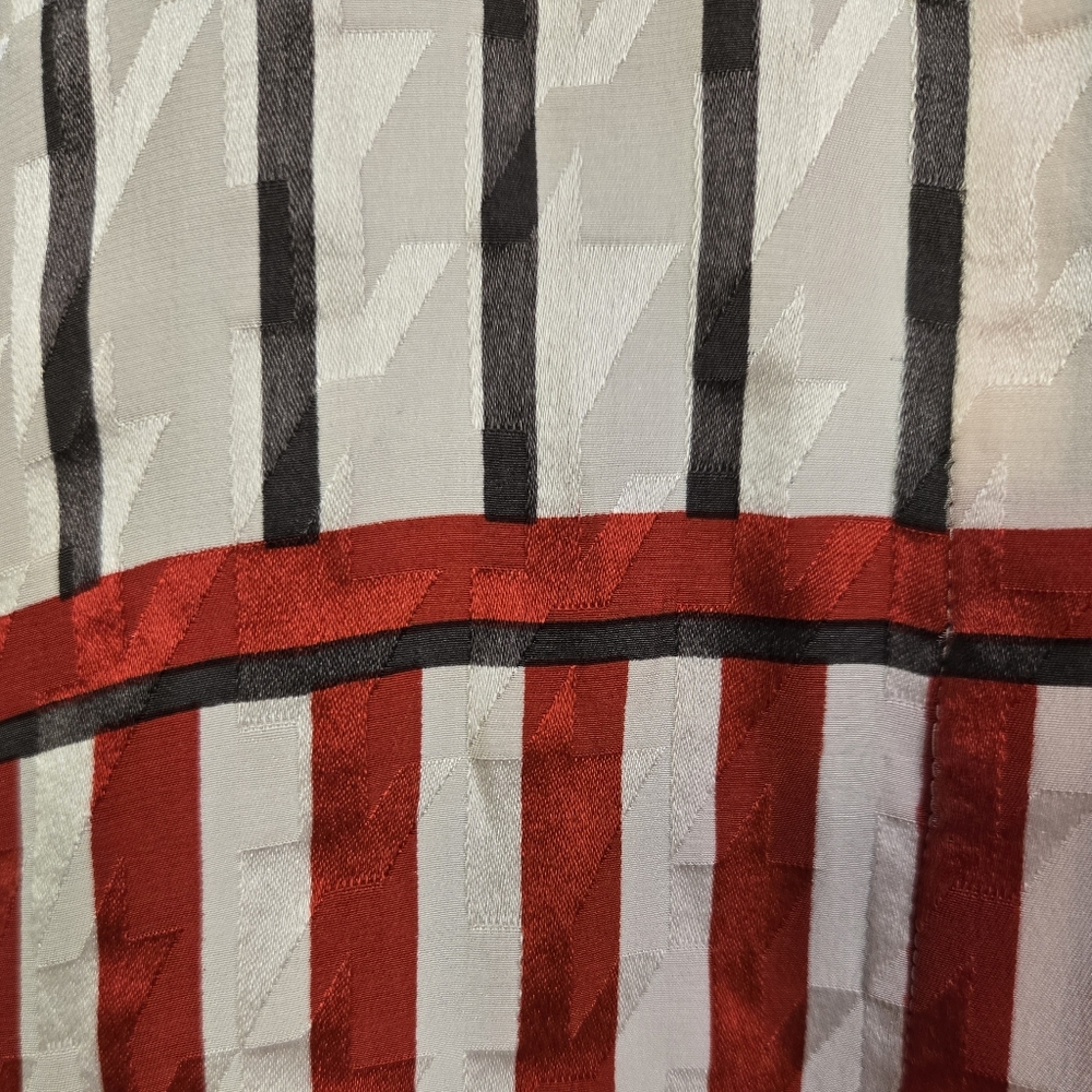 Silk Houndstooth Button-Down Blouse - image 7